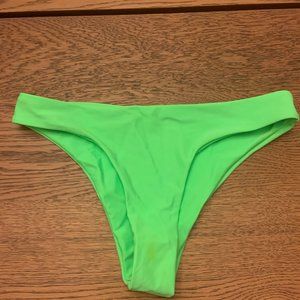 Womens neon green cheeky cut bottoms. (0-2) Super soft!